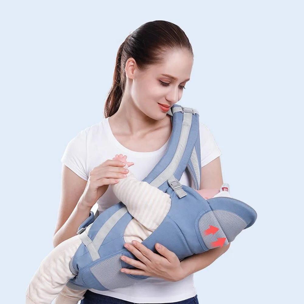 Porte Bébé I LoveCarry™- pour les enfants âges de 0 à 36 mois et pesant jusqu'à 20 kg.Porte Bébé offre 8 façons différentes d'utiliser et de transporter votre bambin.