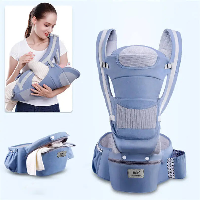 Porte Bébé I LoveCarry™- pour les enfants âges de 0 à 36 mois et pesant jusqu'à 20 kg.Porte Bébé offre 8 façons différentes d'utiliser et de transporter votre bambin.